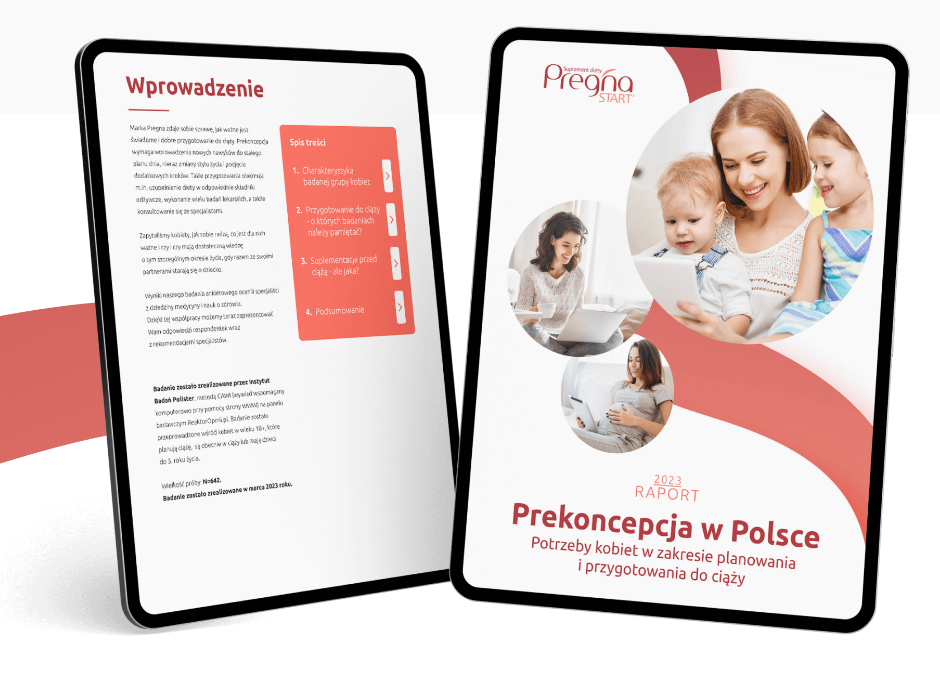 Prekoncepcja w Polsce -raport, widok na tablecie